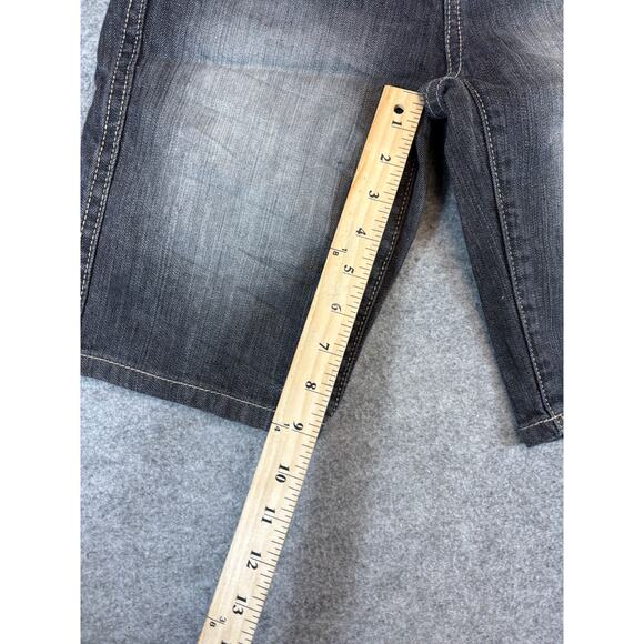 Request Bermuda Shorts Womens Size 26 Black Denim Stretch Hip Hop Grunge Y2K - Picture 3 of 7